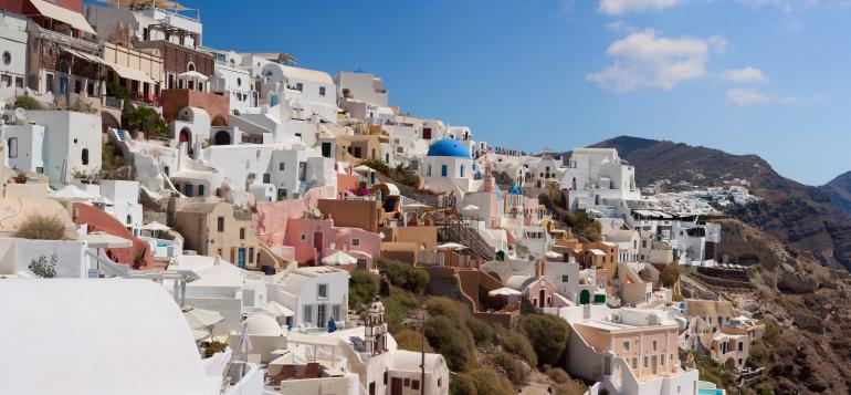 Santorini cliffs