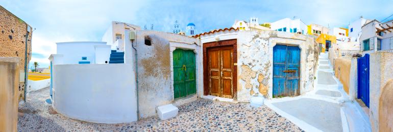 Santorini colored doors